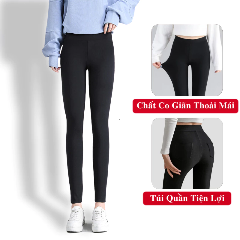 Quần Legging Nữ Dài Ôm Body Cạp Cao Nữ Madela Vải Mềm Co Giãn Dày Dặn, Legging Dài Nữ Ôm Body Lưng Cao