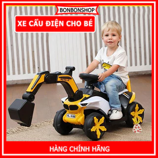 Xe cẩu điện cho bé, Xe cẩu điện đồ chơi cỡ lớn kèm nhạc và đèn cao cấp