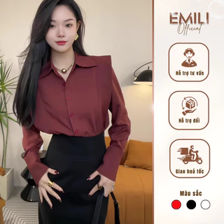 Set sơ mi kiểu Emili phối chân váy đen dài công sở đi làm đi họp [B24]