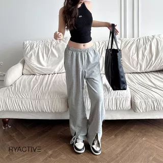 Quần nữ ống rộng RYACTIVE - RYA LOOSE PANT màu xám nhạt