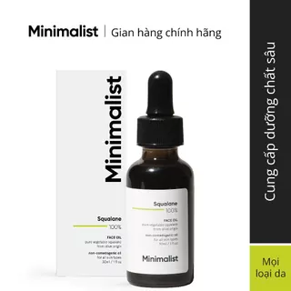 Minimalist 100% Squalane Dầu Dưỡng Da Mặt Giữ Ẩm Vượt Trội & Mỏng Nhẹ | Giảm Khô Da & Căng Da | Nữ & Nam