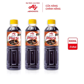 Combo 3 chai nước Tương Phú Sĩ, (500ml/chai) CHAY MẶN ĐỀU DÙNG ĐƯỢC