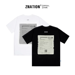 Áo Thun ZNATION Bill Tee Unisex Oversize Màu Đen Form Rộng Nam Nữ