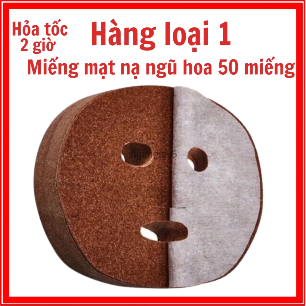 Mặt nạ miếng ngũ hoa, mầm rong biển | Mặt nạ ngũ hoa gói 50 miếng