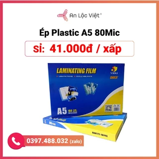 [HÀNG YIDU CHÍNH HÃNG] 1 hộp = 100 tờ Ép Plastic nhựa dẻo A5 80Mic cam kết 100% Giấy - Màng Ép Plastic YIDU chính hãng