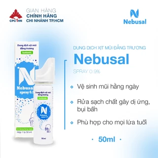 Dung Dịch Nước Muối Xịt Mũi CPC1HN NEBUSAL SPRAY 0,9% - Lọ 50 ml