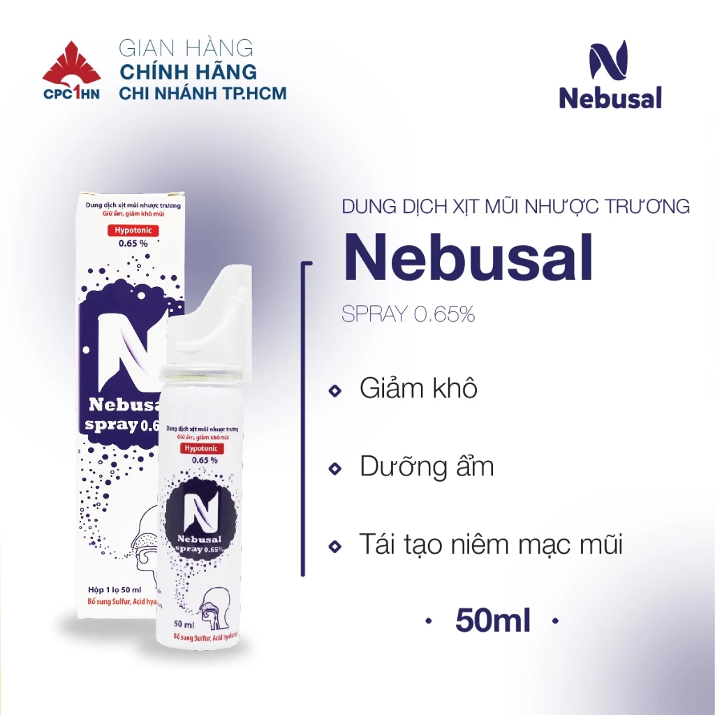 Dung Dịch Xịt Mũi Nhược Trương CPC1HN NEBUSAL SPRAY  0,65%% - Lọ 50ml