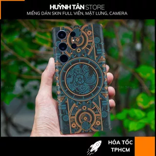 dán skin s24 ultra s23 s22 s21 note 10 plus note 20 ultra s20 fe full viền mặt lưng camera in mẫu họa tiết SKD T02