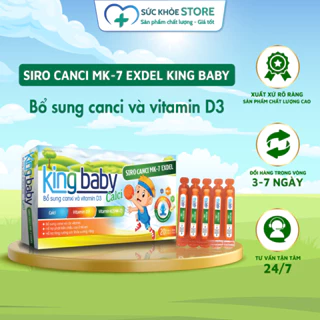 Bổ sung Canxi và Vitamin D3, Siro CALCI MK7 Exdel KING BABY,Hỗ trợ phát triển Chiều Cao, giúp Xương Chắc Khỏe