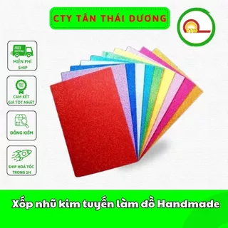 Xốp nhũ kim tuyến làm đồ Handmade - khổ 40x50cm