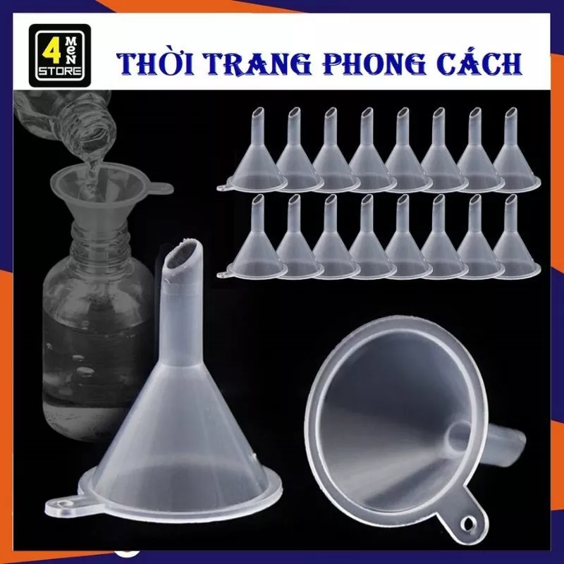 10 Phễu Nhựa Trong suốt Chiết Mỹ Phẩm, Chất Lỏng Nhỏ Gọn Tiện Lợi - Phễu Chiết Rót Nước Hoa - Phễu Nhỏ Chiết Tinh Dầu