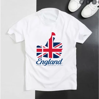 Áo Thun England Wit_Fashion Màu Trắng Phom Xuông Ngắn Tay Cổ Tròn Dùng Được Cho Cả Nam Và Nữ