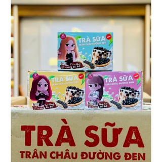 Set Nguyên Liệu Pha Trà Sữa Trân Châu Tự Nấu Oppa Tea 3 Vị Thơm Ngon 425g/hộp