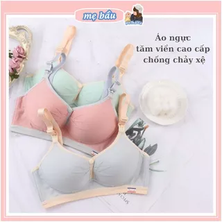 Áo lót, áo ngực bầu cho bé bú cotton tăm viền cao cấp chống chảy xệ methaivu