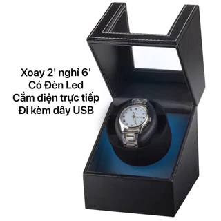 Hộp Đựng Đồng Hồ Xoay Automatic Tự Động Lên Cót Cho Đồng Hồ Cơ