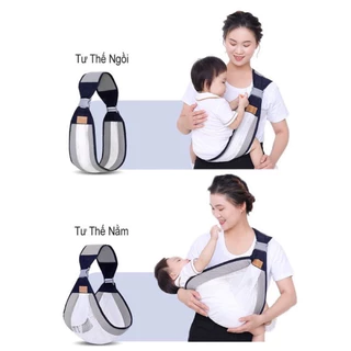 Địu lưới 2 tư thế thiết kế lưới thoáng mát cho bé 0-36m