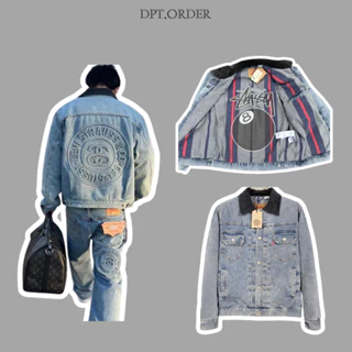 (Best Quality) Áo Khoác Jacket Denim Stu x Levi's TRUCKER Hàng Cao Cấp