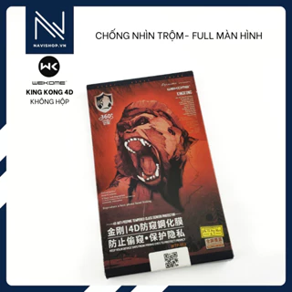 Kính Cường Lực Chống Nhìn Trộm Kingkong 4D Full Màn Hình Cho Điện Thoại IP 15 14 13 12 11 Pro Max 7 8  Plus Xr X Xs Max