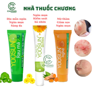 Yoosun Rau Má Đại Bắc - Nghệ - Asnec - Ngừa Mụn Mờ Thâm Mác Da Mờ Sẹo tuýp 25g