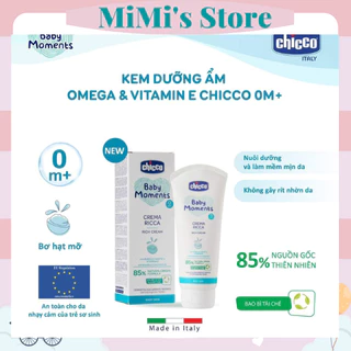 Kem Dưỡng Ẩm Chicco Tinh Chất Thiên Nhiên, An Toàn Cho Bé Từ Sơ Sinh 100ml