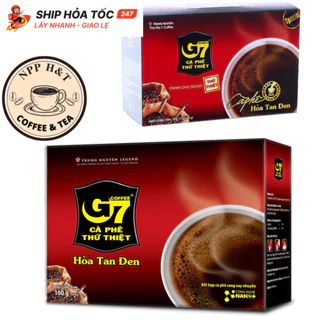 Cà Phê G7 Hoà Tan Đen Không Đường Trung Nguyên  - Hộp 15 gói / Hộp 50 gói