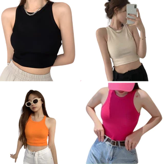 Áo balo nữ basic phong cách mùa hè năng động ÁO CROPTOP BA LỖ NGƯỢC bb-hoodie shop đủ màu