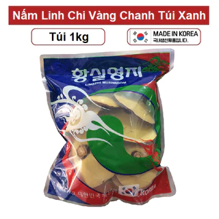 Nấm linh chi đỏ 6 năm tuổi MUSHROOM túi Xanh Hàn Quốc Túi 1kg - Hàng Xách Tay Hàn Quốc