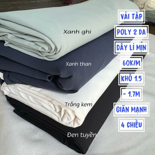 Vải thun gân, Thun Poly ,- may Đồ Tập-Bộ bó sát-gân nhỏ- co giãn tốt