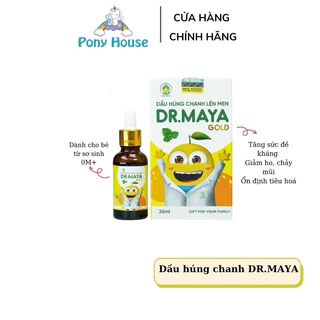 Dầu Húng Chanh Lên Men Minion Gold Gold Dr.Maya Giảm Ho Tăng Sức Đề Kháng Cho Bé Từ Sơ Sinh Hộp 30ML