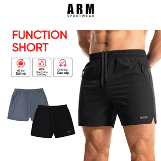 Quần Short Thể Thao Nam ARM [MUA 2 TẶNG TẤT] Có túi khóa kéo, chất vải gió thoáng mát, co giãn tối ưu vận động