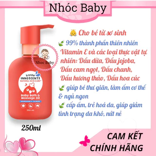 Dầu massage và dầu tắm Little Innoscents cho bé từ sơ sinh 250ml - Úc