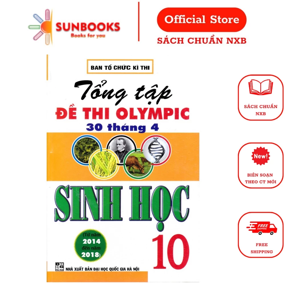 Sách - Tổng tập đề thi Olympic 30 tháng 4 Sinh học 10 (2014 - 2018)