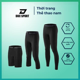 Quần Giữ Nhiệt Nam, Quần Legging Nam Quần Dữ Nhiệt Nam Đá Bóng Combat Pro Cao Cấp Đức Sport - QGNN