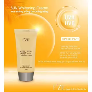 Kem chống nắng Ezie Sun Whitening Cream dưỡng trắng trang điểm nâng tone da 70ml SPF50 PA+++