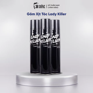 Gôm xịt tóc 30Shine phân phối độc quyền Lady Killer 360ml thách thức nón bảo hiểm giữ nếp tóc suốt ngày dài