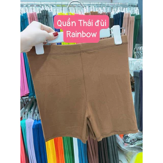 Legging đùi Thái Rainbow-Quần thun ngố Cam kết nhập chuẩn Thái (vải siêu mềm mịn) - Ảnh thật cuối