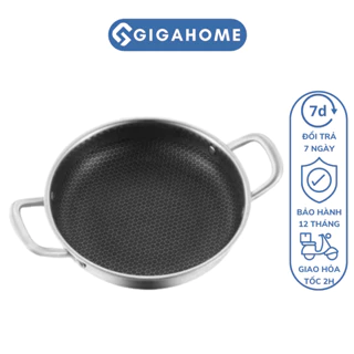 Chảo Chống Dính Vân Tổ Ong Sâu Lòng 2 Quai Mẫu Mới Size 28cm GIGAHOME 13151