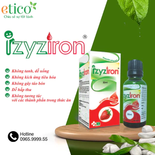 IZYZIRON - Giải quyết vấn đề thiếu sắt tiềm ẩn và thiếu máu do thiếu sắt ở trẻ em, phụ nữ có thai và cho con bú. IZY