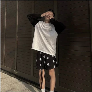 Quần SHORT - Quần Đùi Chất Liệu Cotton Họa Tiết In Ngôi Sao Cực Ngầu Form Unisex Nam Nữ Mặc Được