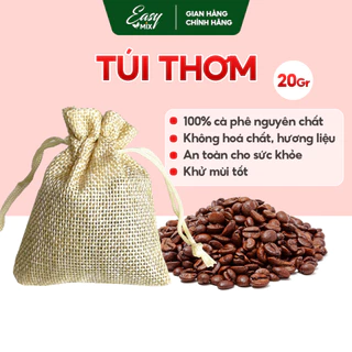 Túi thơm cà phê E-SKY coffee khử mùi ô tô, tủ lạnh, tủ quần áo, văn phòng, túi vải bố lanh 20gr