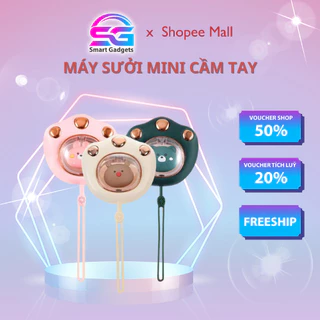 Máy Sưởi Ấm Mini Cầm Tay Hình Chân Mèo Smart Gadgets Pin Sạc 2400Mah 4 Tiếng Sử Dụng - Máy Massage Sưởi Ấm Tay Nhỏ Gọn