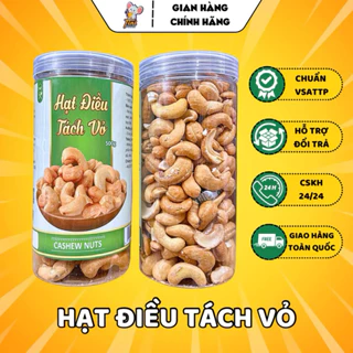 (TNF) Hạt Điều Rang Muối A Cồ (Tách Vỏ) Loại 1 - Hàng Chuẩn VSATTP (Lon 500g)