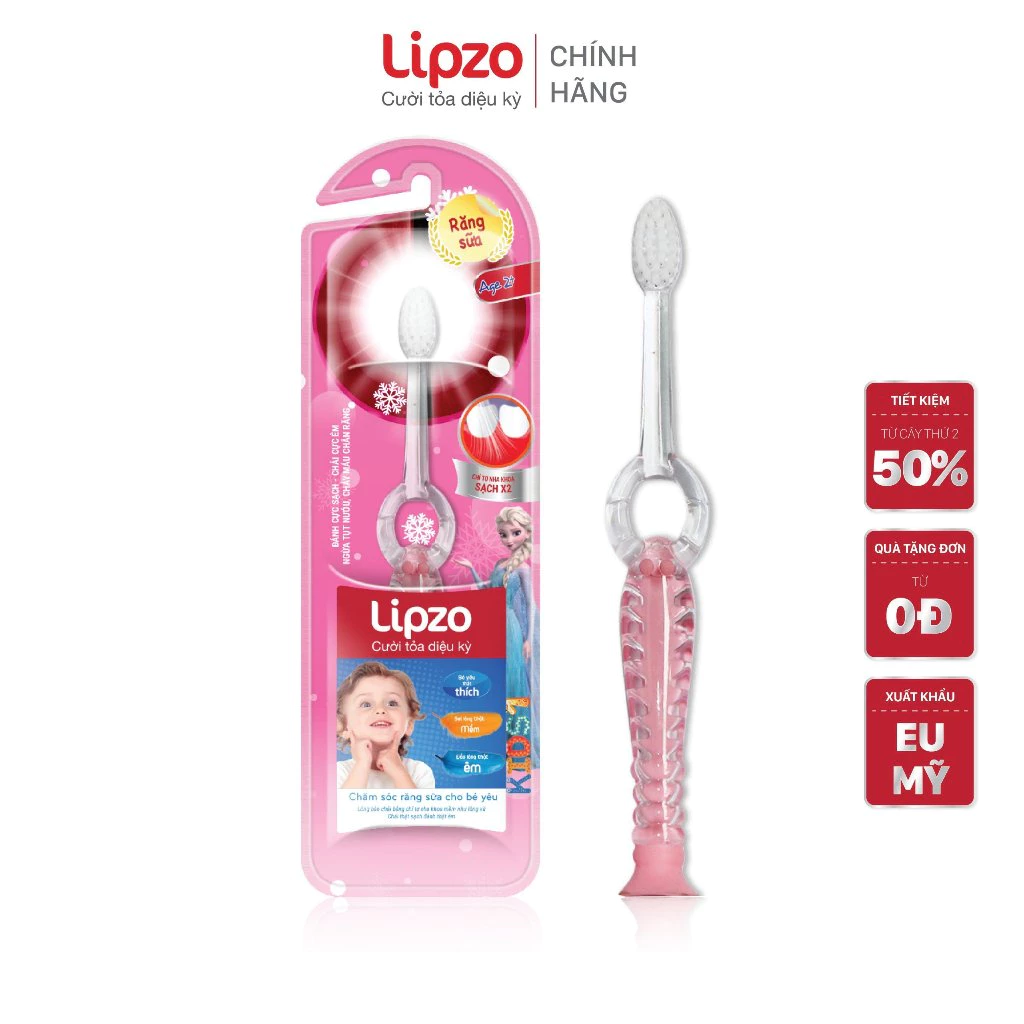 [Combo 2] Bàn Chải Đánh Răng Trẻ Em Lipzo Kids 1 Lông Chỉ Tơ Nha Khoa Kháng Khuẩn Mềm Mảnh Dành Cho Bé Từ 1 - 5 Tuổi