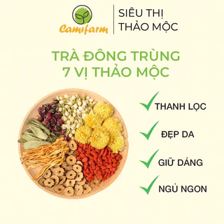 Trà Đông Trùng Hạ Thảo 7 Vị Siêu Thị Thảo Mộc Camifarm Thanh Lọc, Đẹp Da, Giữ Dáng, Ngủ Ngon