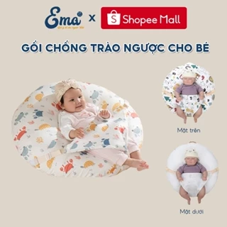 Gối chống trào ngược dạ dày cho bé EMA - Giúp giảm tình trạng nôn trớ, sặc sữa sau ăn, dùng cho bé từ 0-18 tháng