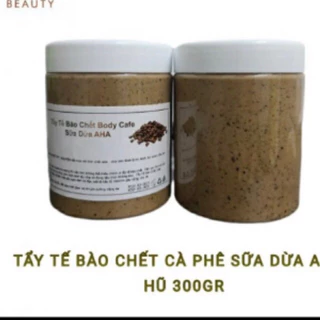 TẨY TẾ BÀO CHẾT BODY CÀ PHÊ SỮA DỪA AHA HŨ 300GR