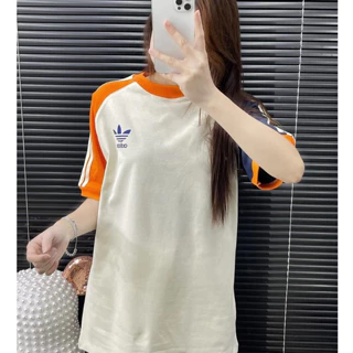 Áo Phông Adidas Phối Màu Thêu Logo Trước Ngực Chất Cotton Khô Dày Dặn - Áo Thun Nam Nữ Dáng Unisex Hot Trend 2023