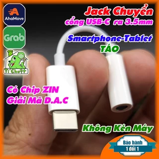 [Chính Hãng Có Chip DAC] Jack Chuyển Cổng USB-C ra Tai Nghe 3.5mm cho Smartphone Tablet Táo