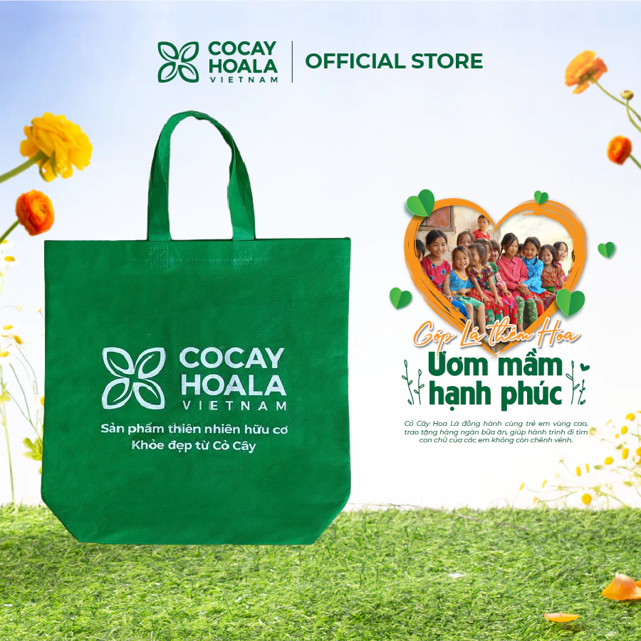 [HB GIFT][LÁ NUÔI EM] Túi Vải Đựng Đồ COCAYHOALA VIETNAM không dệt đa năng - Túi vải đựng đồ, thân thiện với môi trường