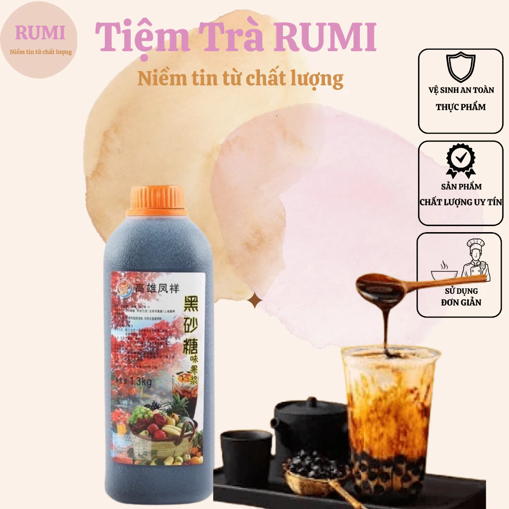 siro đường đen nắp cam